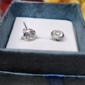 Swarovski Crystal's Elegant Silver Stud Earrings